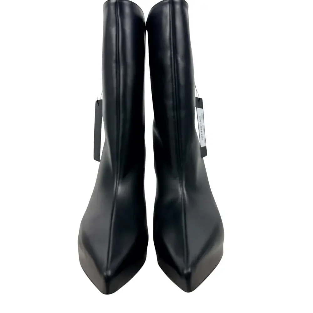 New Givenchy G Lock Hidden Wedge Platform Ankle Boots Black Size 41
